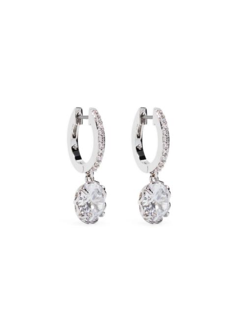 crystal-embellished hoop earrings