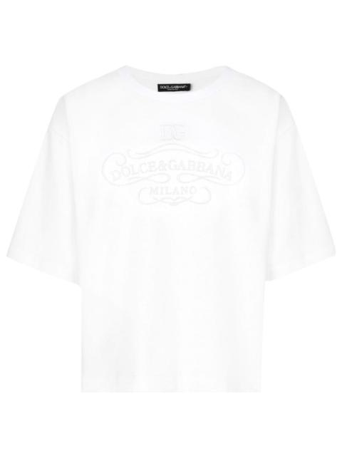 logo-embroidered T-shirt