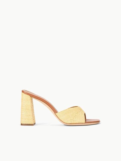 STAUD SLOANE HEEL NATURAL RAFFIA