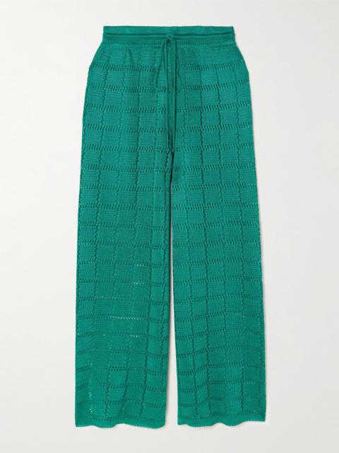 Crocheted Wide-leg Pants