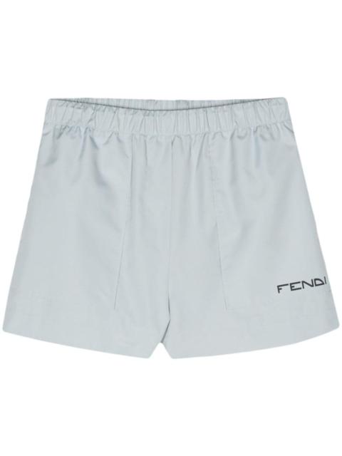 elasticated-waistband shorts
