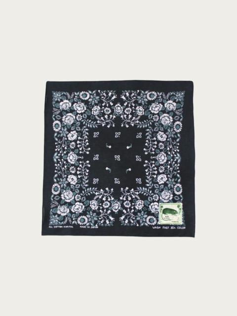 Fastcolor Selvedge Bandanna (CHURCHILL GARDEN) 15x15 - Black