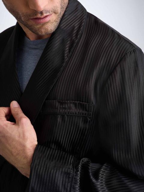 Men's Dressing Gown Woburn 8 Silk Satin Black