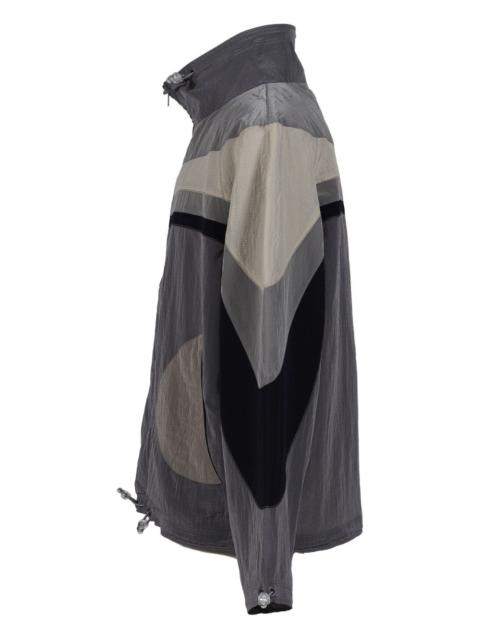 panelled zip-up jacket