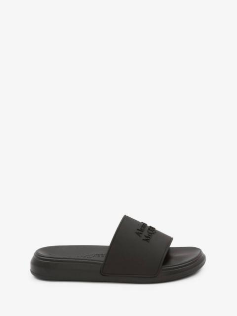 Alexander Mcqueen Pool Slide in Black