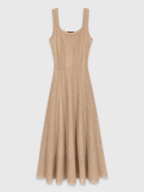 Rhinestone knit maxi dress