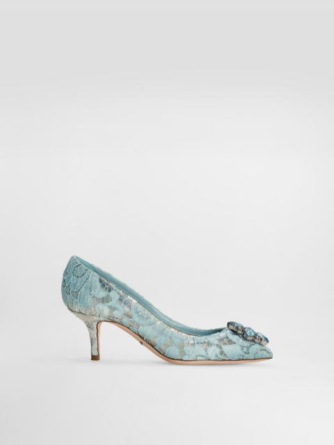 Pump in Taormina lace with crystals