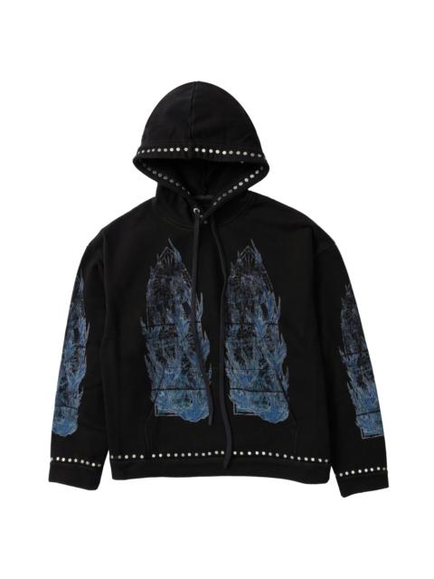 FLAME GLASS HOODED PULLOVER