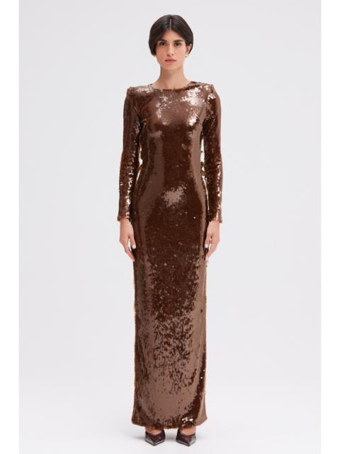 SEQUIN LONG SLEEVE GOWN (RUNWAY)