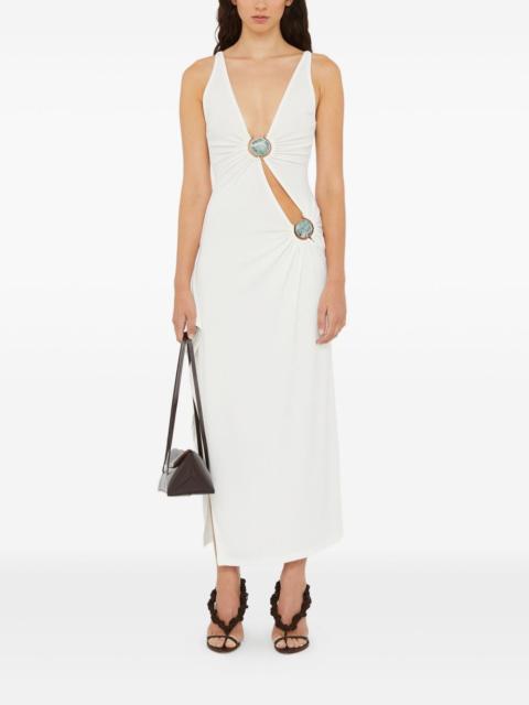 stone cascade tank midi dress