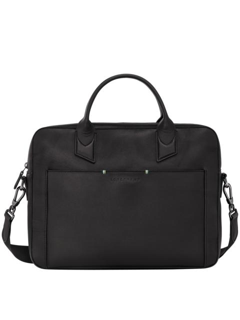 Longchamp sur Seine Briefcase Black - Leather