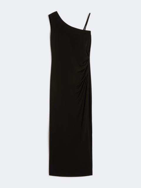 Jersey one-shoulder dress - BLACK