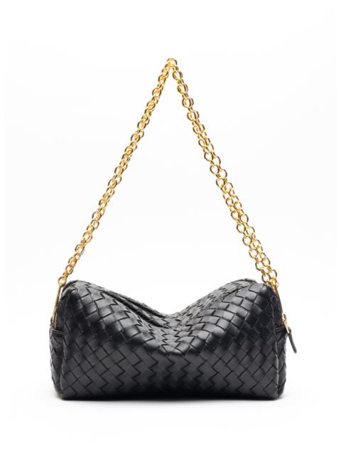 Trousse Chain Woven Leather Black