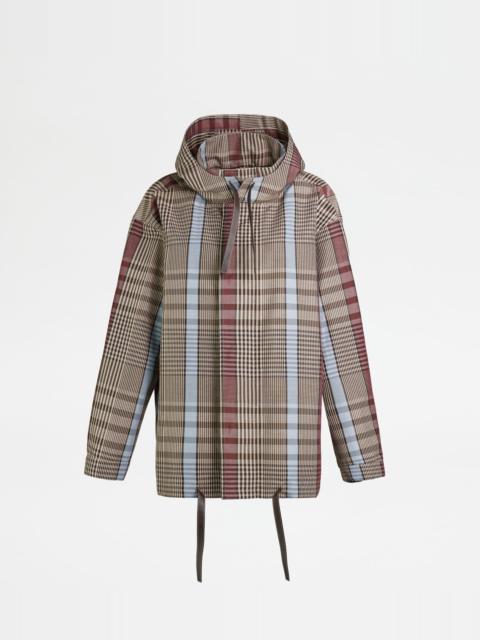 LINEN BLEND WINDBREAKER - BEIGE, RED, LIGHT BLUE