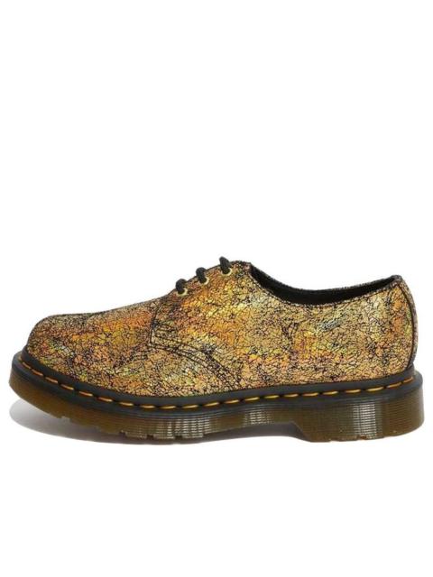 (WMNS) Dr. Martens 1461 Metallic Leather Oxford Shoes 'Iridescent Crackle - Gold' 25729710