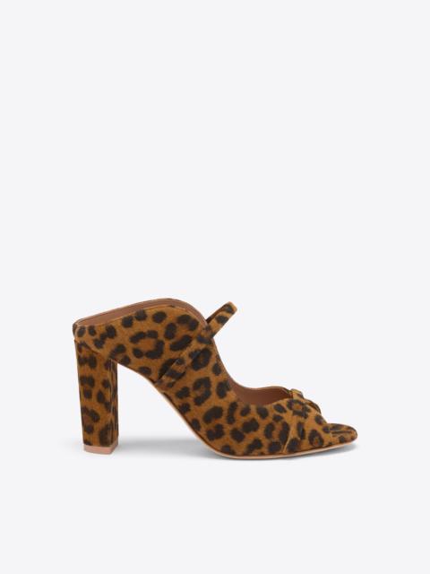 Norah 85 Leopard Suede Heeled Sandals