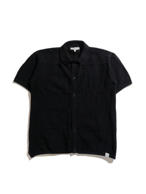 KNITSHIRT01 Crochet Shirt Deep Black