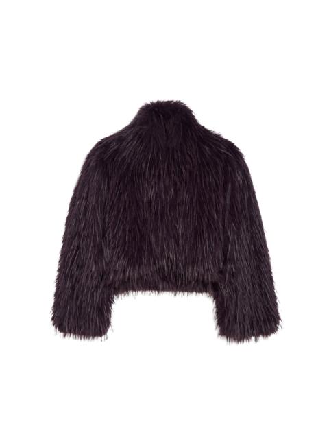 Ginette Faux Fur Cropped Jacket black