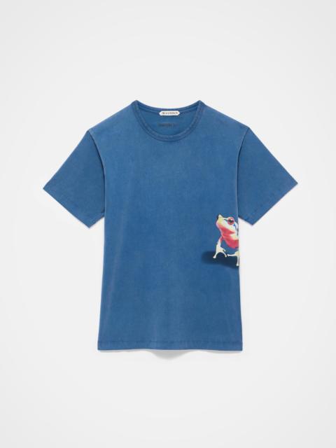 PEEKING FROG TSHIRT IN MID BLUE