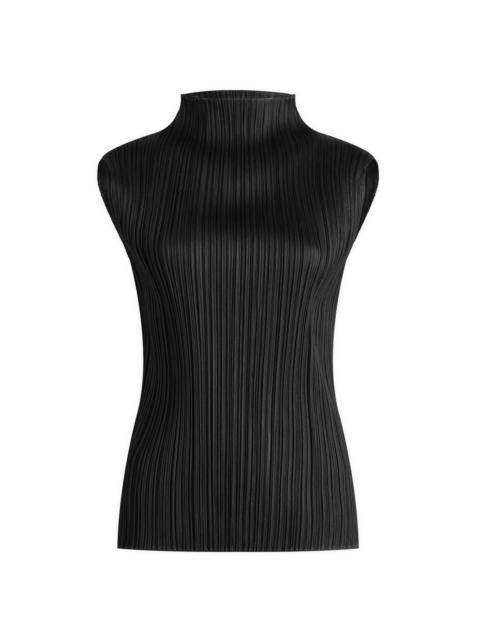 Pleats Please Issey Miyake Pleated High Neck Top