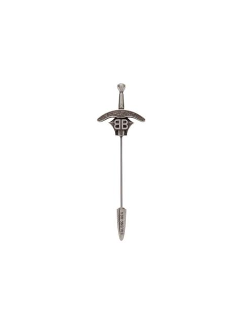 Goth Sword Brooch in Antique Silver