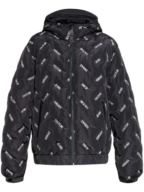 logo-print puffer jacket