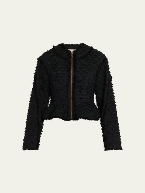 Rosalind Frayed Peplum Jacket