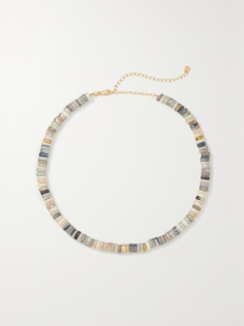 14-karat Gold, Opal And Diamond Necklace