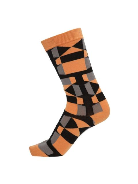 UNFOLDED SOCKS HOMME - ORANGE GREY FOLD
