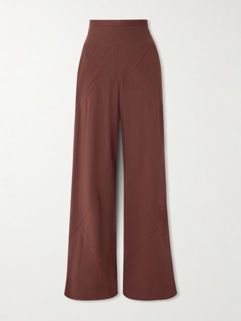 Paneled Charmeuse Track Pants