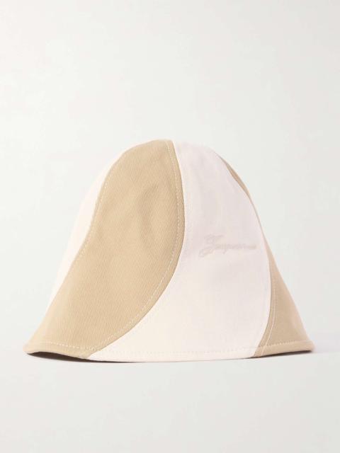 Gelato striped cotton-twill bucket hat