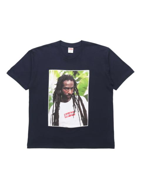 Supreme SS19 Buju Banton Tee Reggae Character Printing Short Sleeve Unisex Navy Blue SUP-SS19-10475