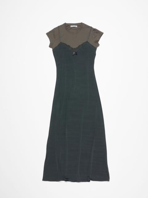 Layered jersey dress - Grey/anthracite