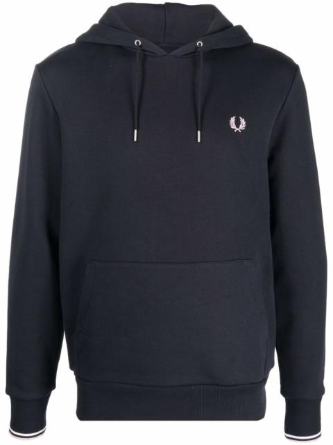 embroidered logo hoodie
