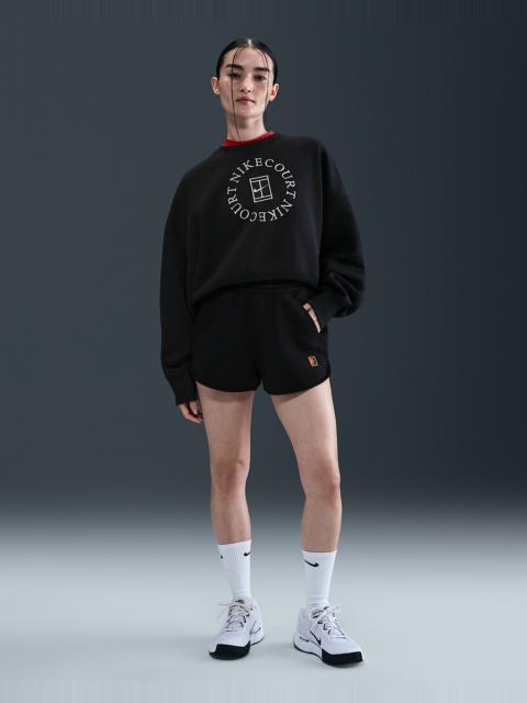 NikeCourt Heritage Women's Mid-Rise Fleece Tennis Shorts