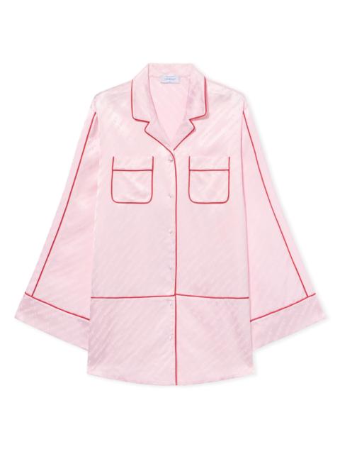 Jacquard Off-White Satin New Roxy Pajama Dress