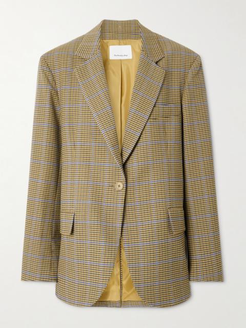 Lyra Oversized Houndstooth Woven Blazer
