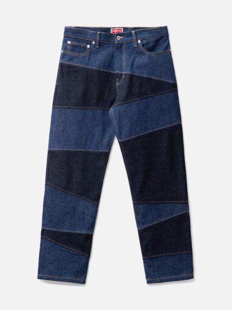 KENZO DAZZLE STRIPE LOOSE JEANS