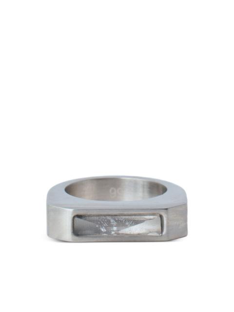 brushed rectangular ring