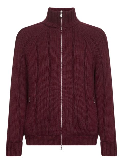 zipped high-collar sweater