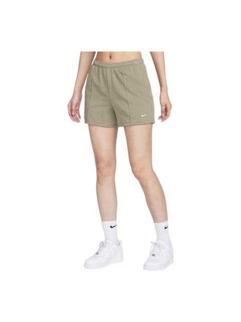 (WMNS) Nike Sportswear Chill Terry Mid-Rise 10cm French Terry Shorts Asia Sizing 'Light Army' HF6941