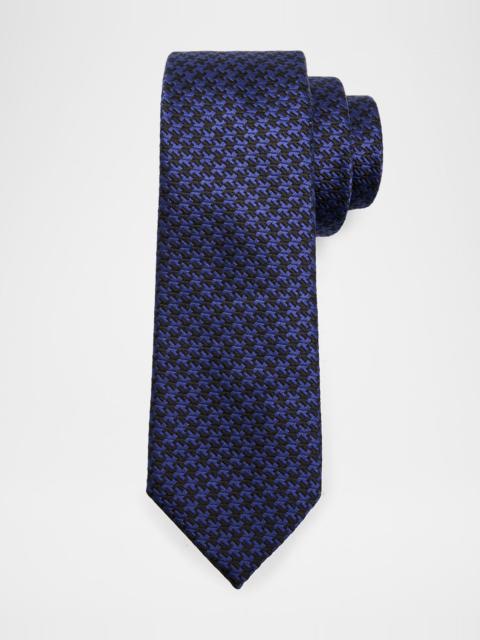 Men's Mulberry Silk Star Pinwheel Tie