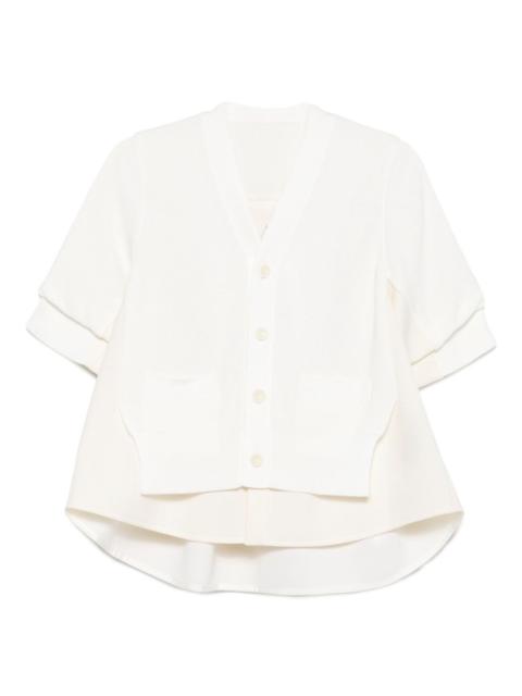button-front layered shirt