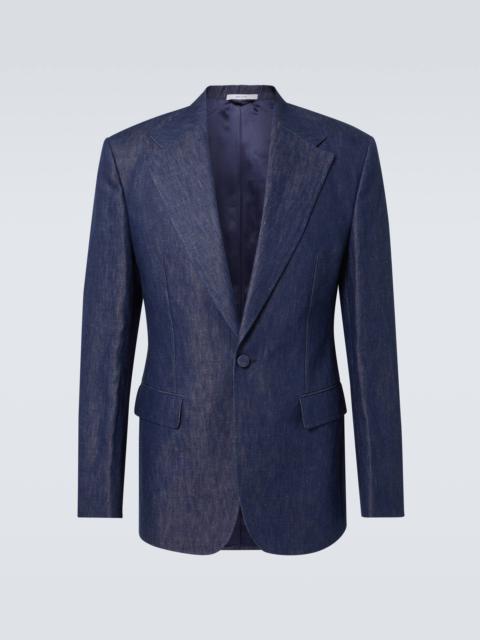 Cotton and linen blazer