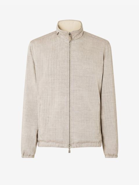 Beige linen-blend jacket