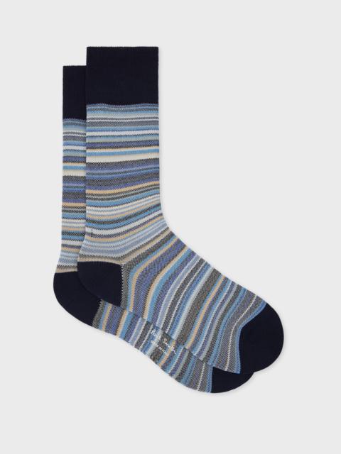 Blue Spring 'Signature Stripe' Socks