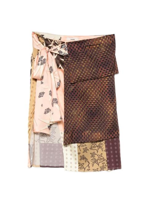 Zoe floral-detail midi skirt