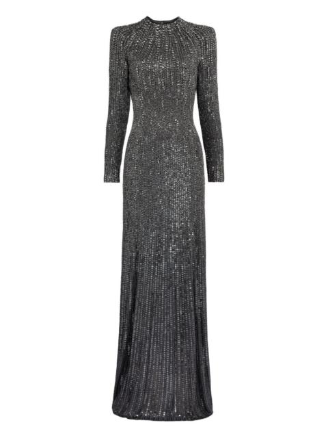 Rory sequin-embellished long-sleeve maxi dress