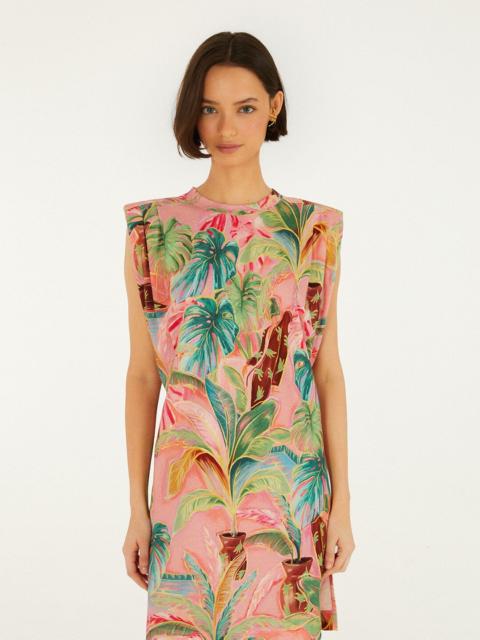 Pink Pool Time Padded Shoulder Organic Cotton T-Shirt