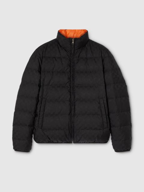 Reversible GG nylon zip jacket